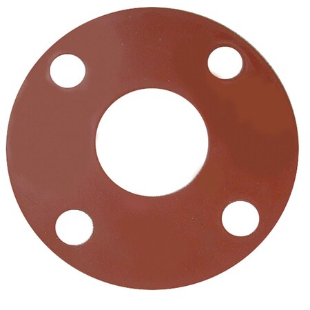 5 In. Red Rubber Full Face Gasket